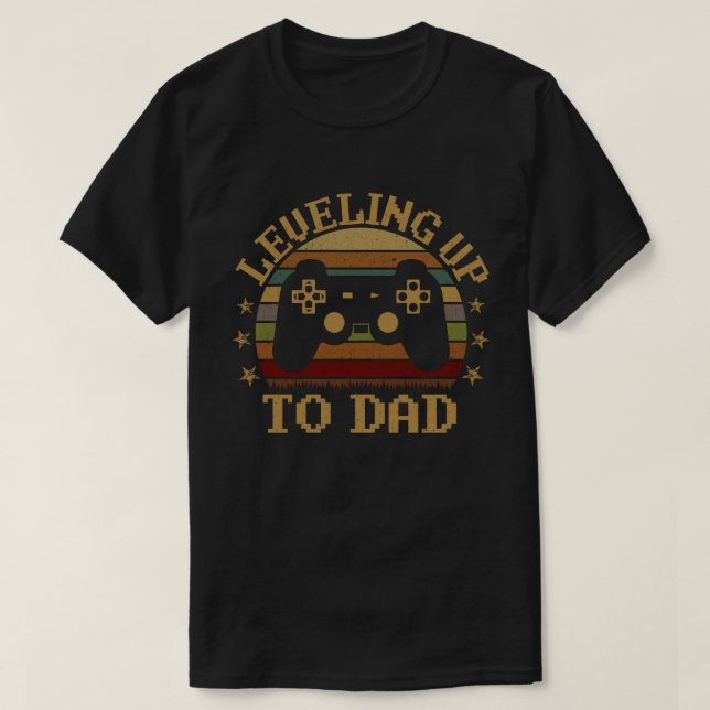 Ankündigung der Schwangerschaft von Daddy Gamer T-Shirt (Design vorne)