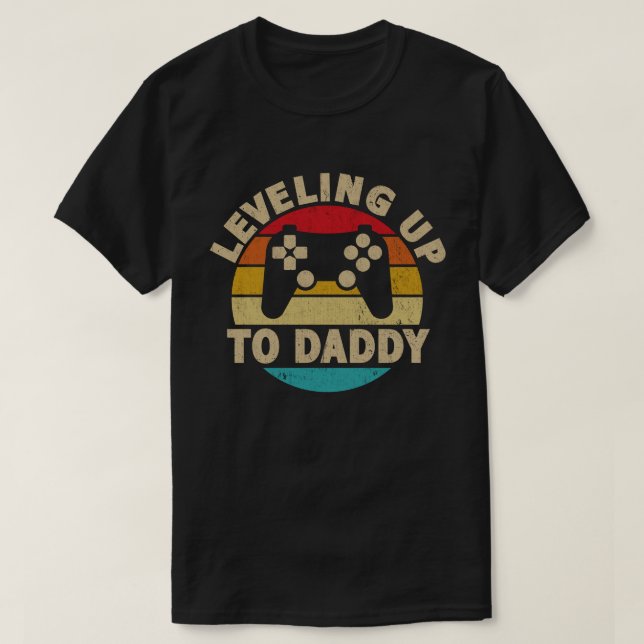 Ankündigung der Schwangerschaft von Daddy Gamer T-Shirt (Design vorne)