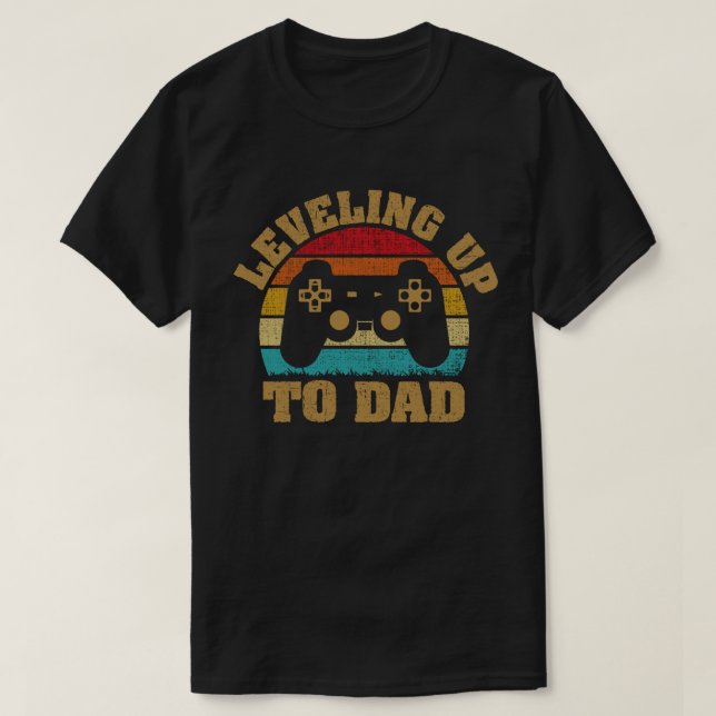 Ankündigung der Schwangerschaft von Daddy Gamer T-Shirt (Design vorne)
