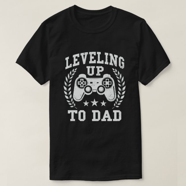 Ankündigung der Schwangerschaft von Daddy Gamer T-Shirt (Design vorne)