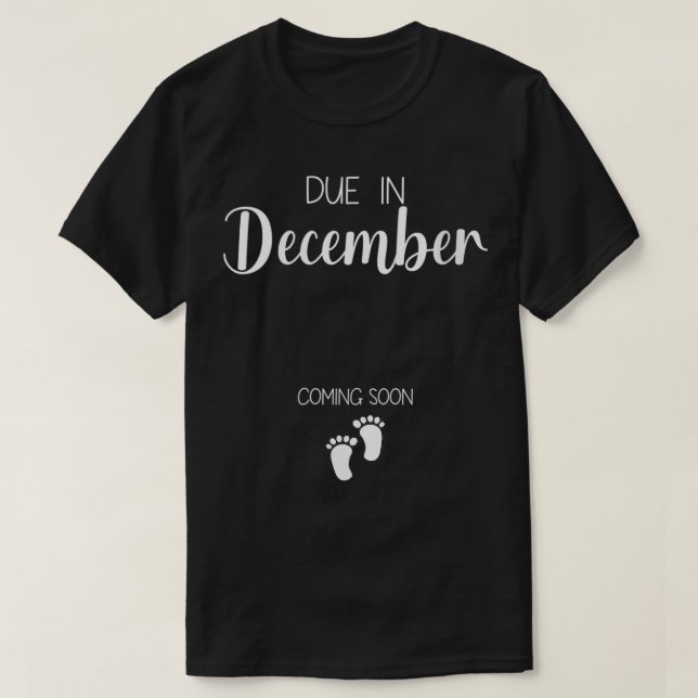 Ankündigung der Schwangerschaft von Frauen im Deze T-Shirt (Design vorne)