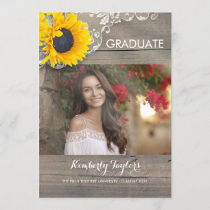 Ankündigung der Sonnenblumen-Spitzen-Foto Graduati