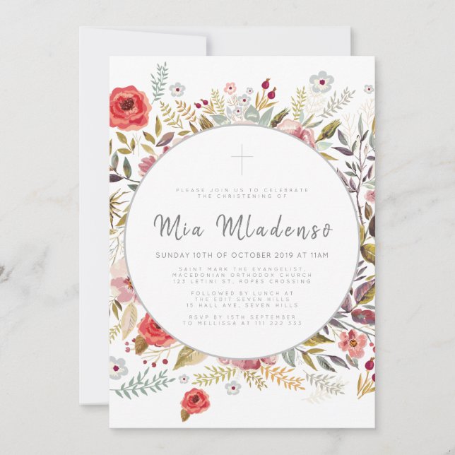 Ankündigung der Taufe für Kleinkinder (Vorderseite)