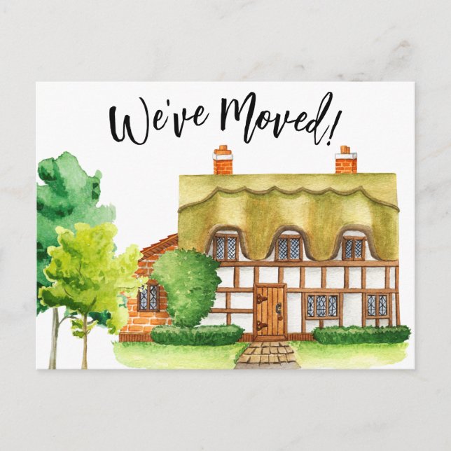 Ankündigung der Übertragung der englischen Hütte P Postkarte (Vorderseite)