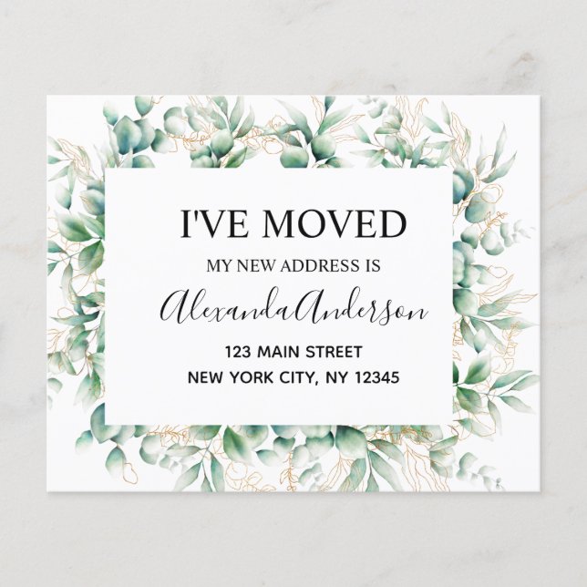 Ankündigung der Umstellung des Haushalts Eukalyptu Flyer (Vorne)