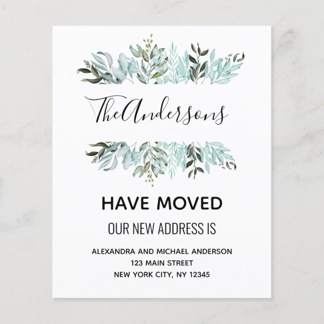 Ankündigung der Umstellung des Haushalts Eukalyptu Flyer (Vorne)