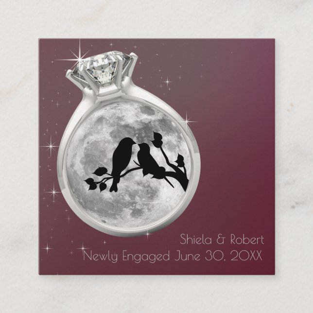 Ankündigung der Verlobung Begleitkarte (Vorderseite)