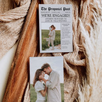 Ankündigung der Verlobung der Zeitung Save the Dat