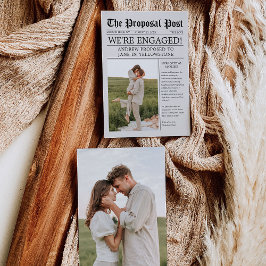 Ankündigung der Verlobung der Zeitung Save the Dat