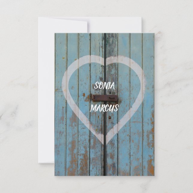 Ankündigung der Verlobung von rustikalen Landstühl (Vorderseite)