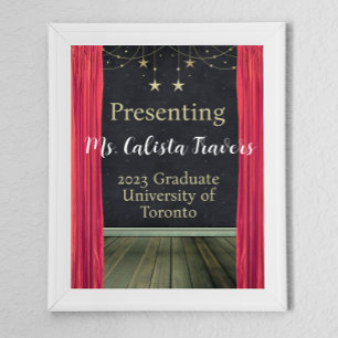 Ankündigung der Vintagen Bühne Poster