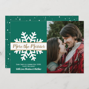 Ankündigung der Weihnachtsschwangerschaft im Grüne