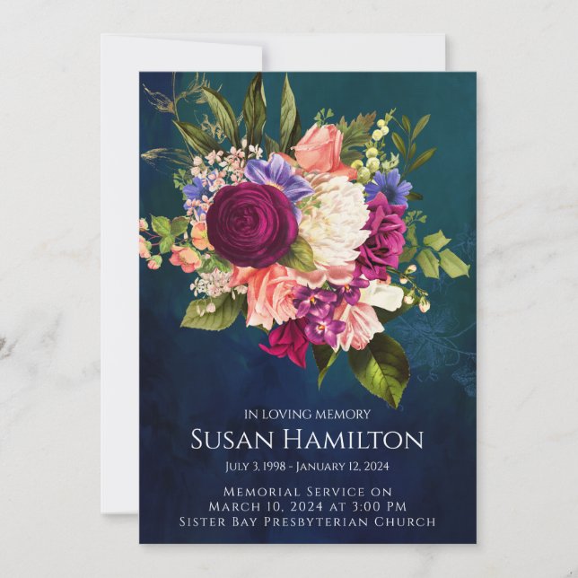 Ankündigung der zweifarbigen Beerdigungsfeier der  (Vorderseite)