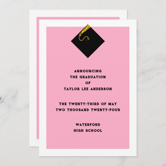 Ankündigung des Abschlusses (Vorne/Hinten)