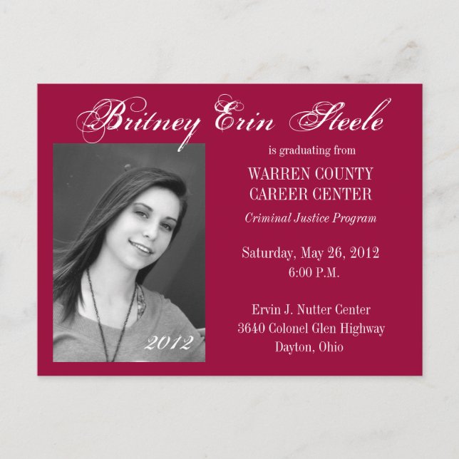 Ankündigung des Abschlusses (Vorderseite)