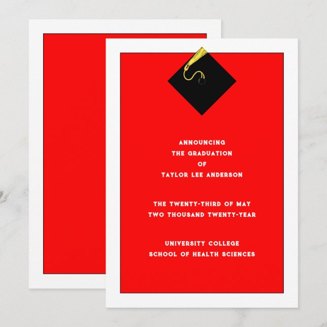 Ankündigung des Abschlusses (Vorne/Hinten)