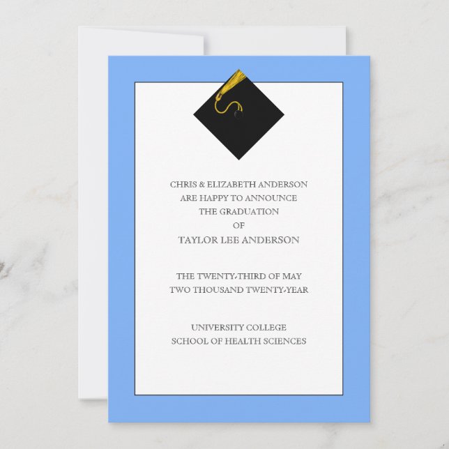 Ankündigung des Abschlusses (Vorderseite)