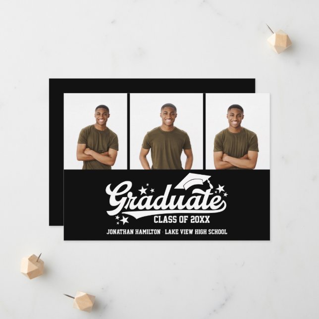 Ankündigung des Abschlusses an die High School 3 F (Vorderseite/Rückseite Beispiel)