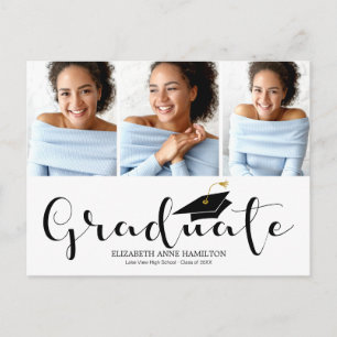 Ankündigung des Abschlusses an die High School 3 F Postkarte