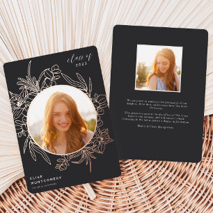 Ankündigung des Abschlusses "Charcoal floral Foil"