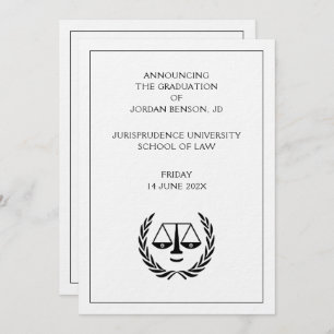 Ankündigung des Abschlusses der Juristischen Fakul