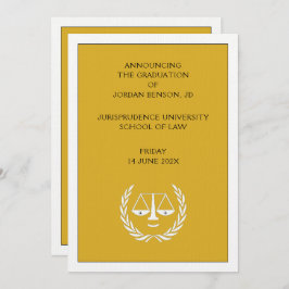 Ankündigung des Abschlusses der Juristischen Fakul