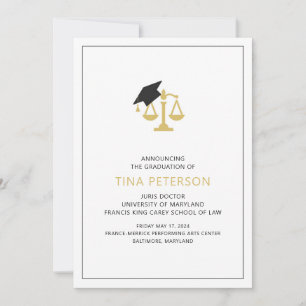 Ankündigung des Abschlusses der Juristischen Fakul