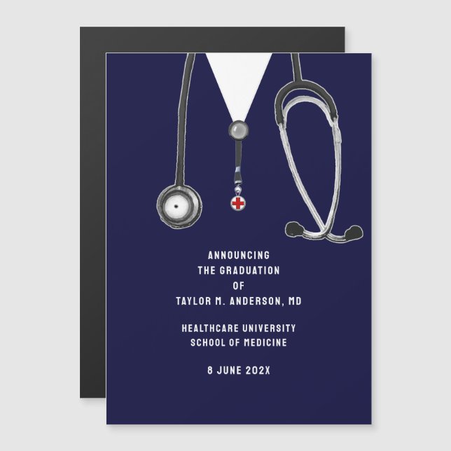 Ankündigung des Abschlusses der Medizinschule (Vorne/Hinten)