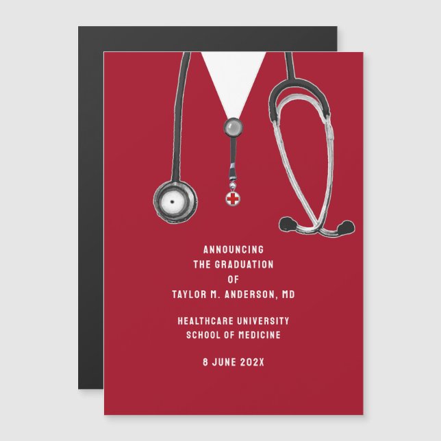 Ankündigung des Abschlusses der Medizinschule (Vorne/Hinten)