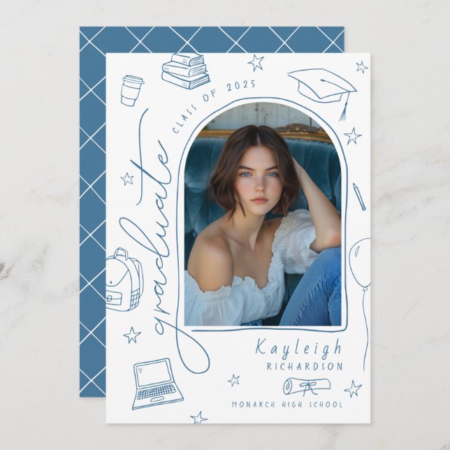 Ankündigung des Abschlusses des handgezeichneten W (Vorne/Hinten)