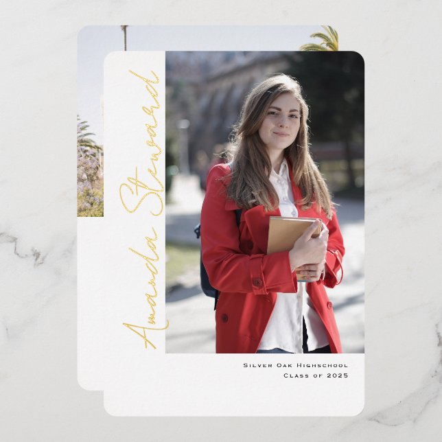 Ankündigung des Abschlusses des modernen Script Ch (Vorderseite/Rückseite)