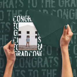 Ankündigung des Abschlusses eines modernen grünen 