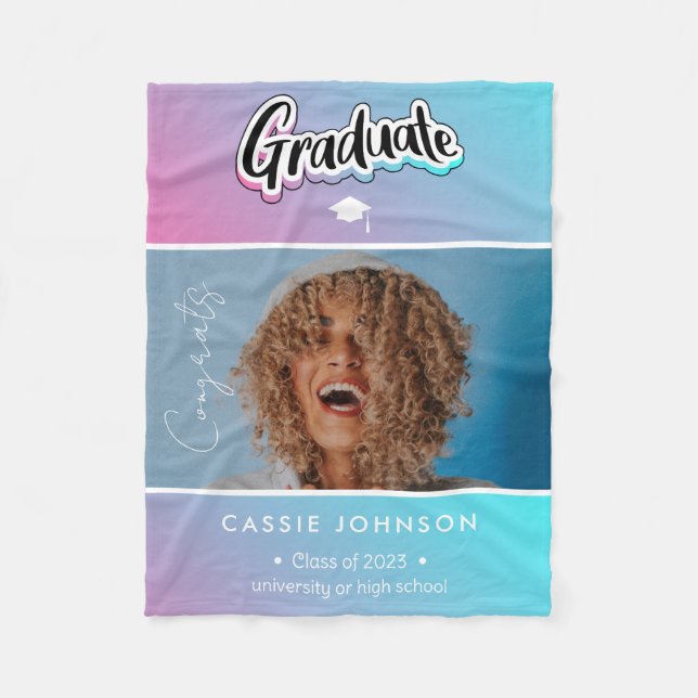 Ankündigung des Abschlusses Fleecedecke (Vorderseite)