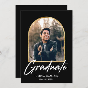 Ankündigung des Abschlusses "Golden Arch Foto Fram