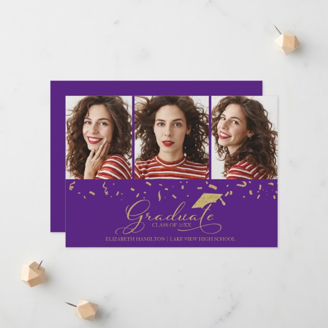 Ankündigung des Abschlusses in der Hochschule 3 Fo (Vorderseite/Rückseite Beispiel)