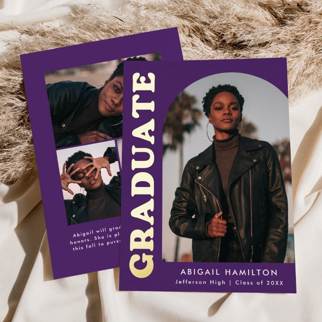 Ankündigung des Abschlusses "lila und goldene Fohl (Von Creator hochgeladen)