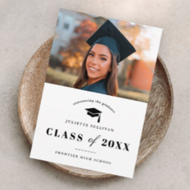 Ankündigung des Abschlusses "Minimal Type Foto"