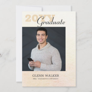 Ankündigung des Abschlusses mit Foto