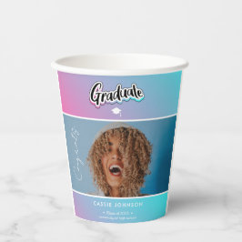 Ankündigung des Abschlusses Pappbecher