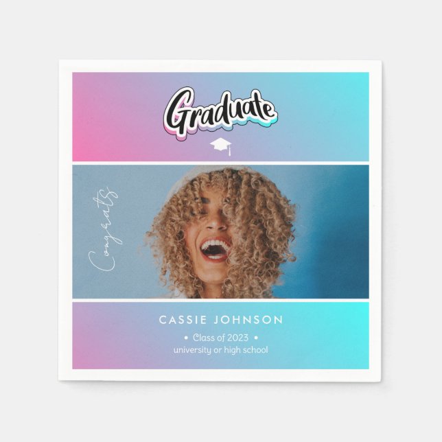 Ankündigung des Abschlusses Serviette (Vorderseite)