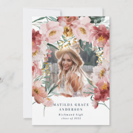 Ankündigung des Abschlusses von Pink mädchenhaftem