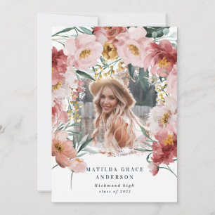 Ankündigung des Abschlusses von Pink mädchenhaftem