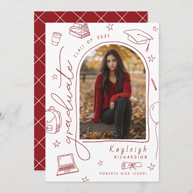 Ankündigung des Abschlusses von Rot-Weiß-Foto (Vorne/Hinten)