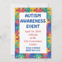 Ankündigung des Autismus-Bewusstseins-Puzzles