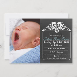 Ankündigung des blauen neuen Baby-Fotos