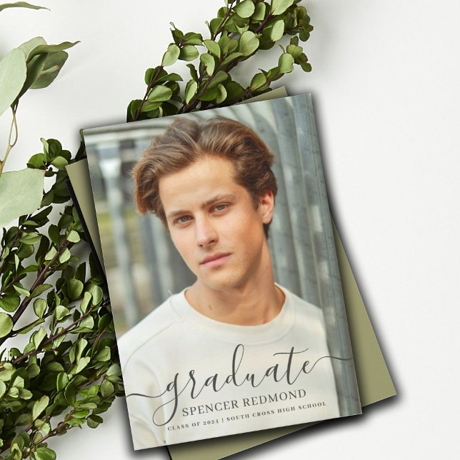 Ankündigung des einfachen Fotos High School Abschl (Von Creator hochgeladen)