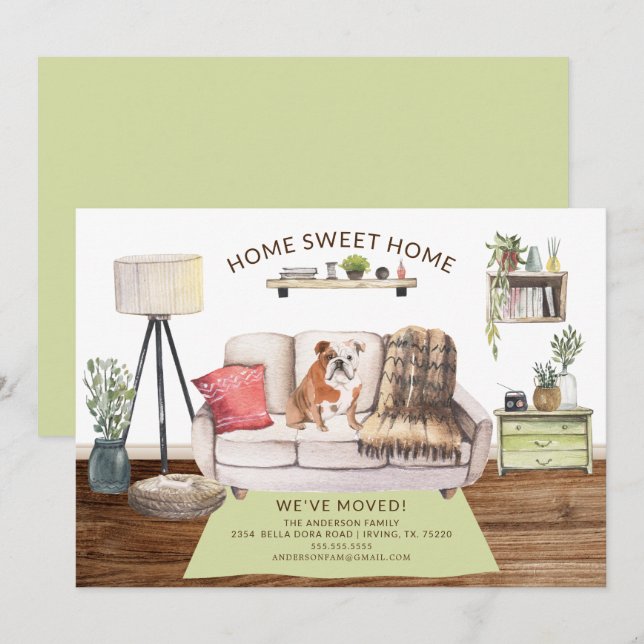 Ankündigung des englischen Bulldog-Hundes-Bewegens (Vorne/Hinten)