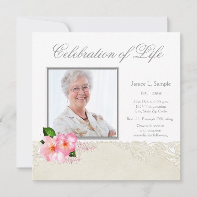 Ankündigung des Foto-Gedenkdienstes für Frauen (Vorderseite)