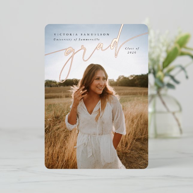 Ankündigung des Fotos für Elegantes Script Foil Ab (Stehend vorne)