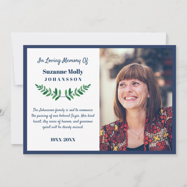 Ankündigung des Fotos "Grüne im Gedächtnis" (Vorderseite)